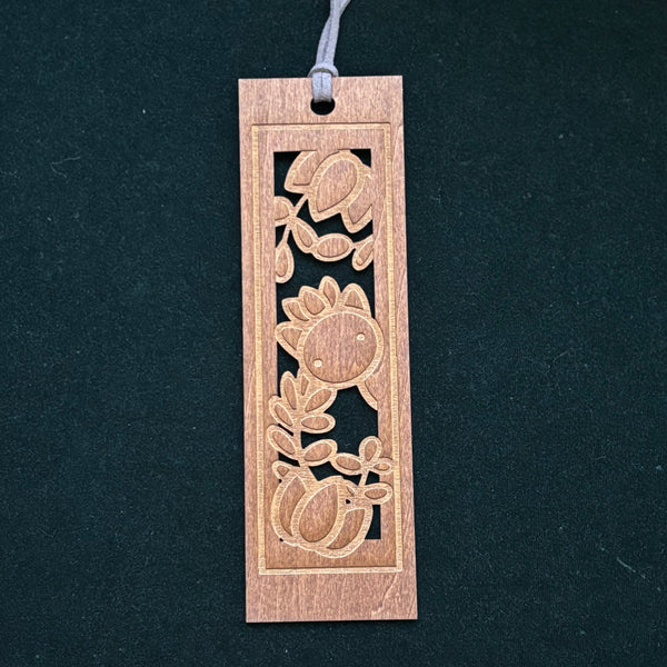 Three Leaf Wooden Book Mark