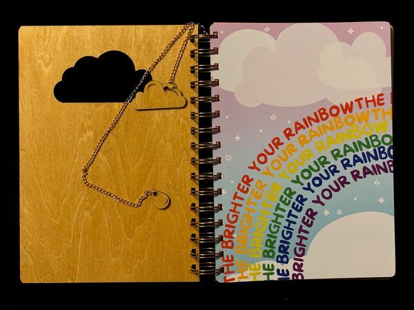 The Greater Your Storm Wooden Journal