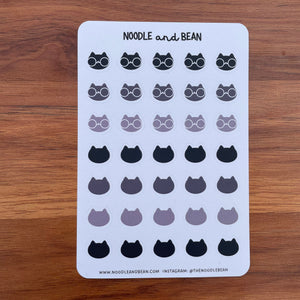 Sticker Sheet - Noodle And Bean Cat Heads