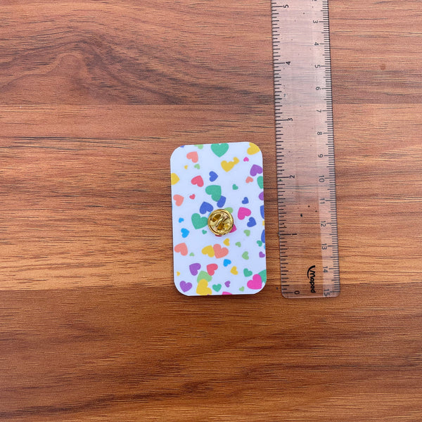 Clearance! Gender Queer Pride Flag Heart Pin
