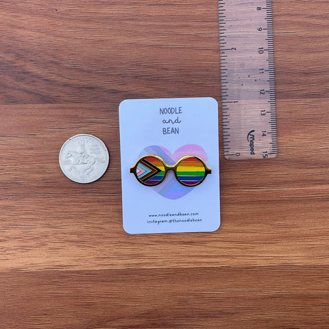 Clearance! Progressive Pride Glasses Pin