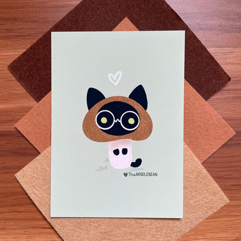 Mushroom Print - Bean in Costume