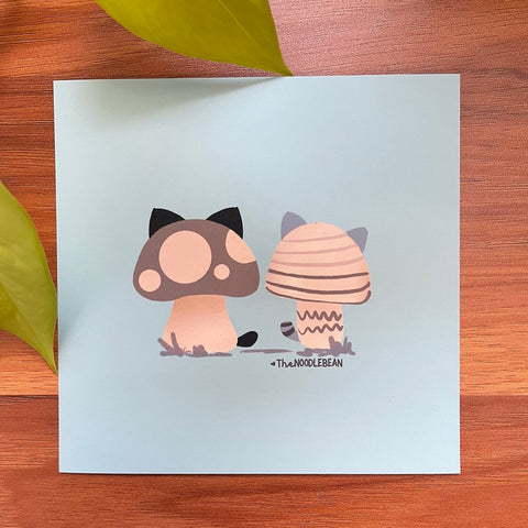 Mushroom Print - Good Friends no text